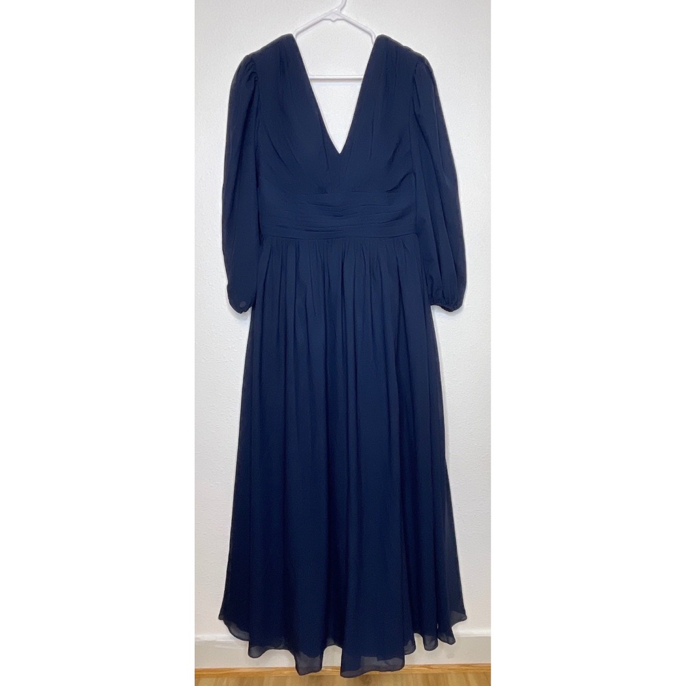 Women Gown Corset Adjustable Maxi L Navy Blue
